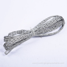 Double head wire mesh grip cable pulling socks